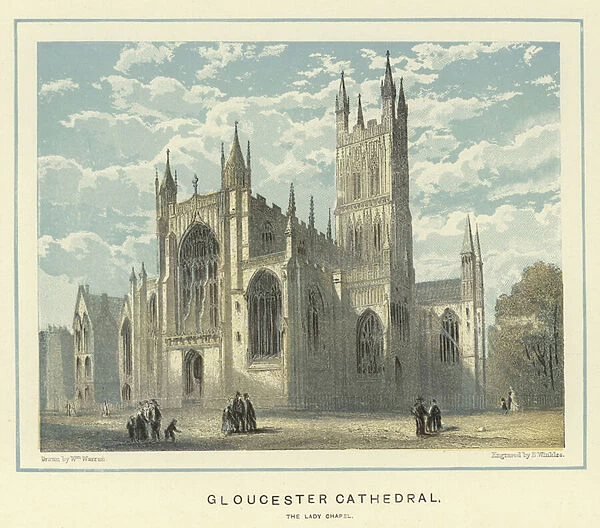 Gloucester Cathedral, the Lady Chapel (colour litho)