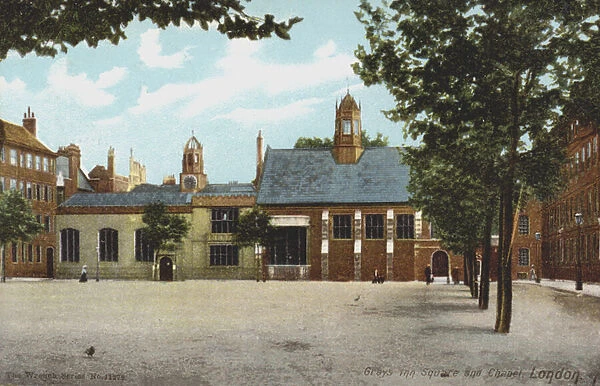 Grays Inn Square and Chapel, London (colour photo)