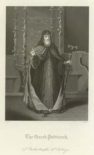 The Greek Patriarch of Constantinople, 18th Century (engraving)
