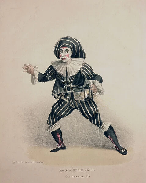 Grimaldi as Scaramouche, from the Commedia dell Arte, engraved by A