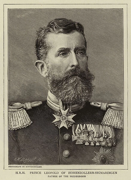 H R H Prince Leopold of Hohenzollern-Sigmaringen (engraving)