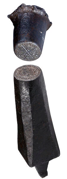 Half-groat dies of Edward III, York mint, c. 1353-55 (steel)