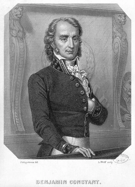 Henri Benjamin Constant de Rebecque (1767-1830) at the Tribune (engraving) (b  /  w photo)