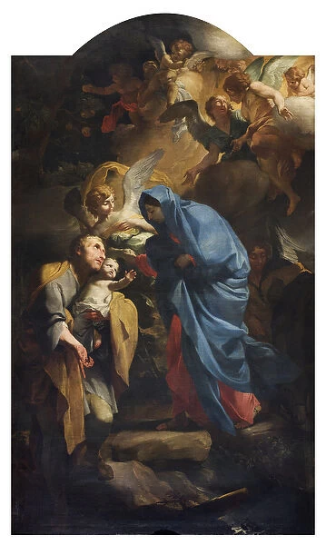 Holy Family or the Flight into Egypt, 1673-74 (oil on canvas)