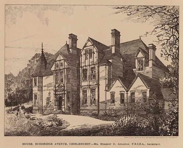 House, Sundridge Avenue, Chislehurst (engraving)