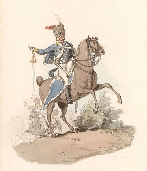 Hussar (coloured engraving)
