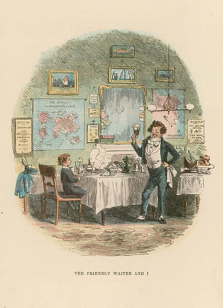 Illustration for David Copperfield (colour litho)