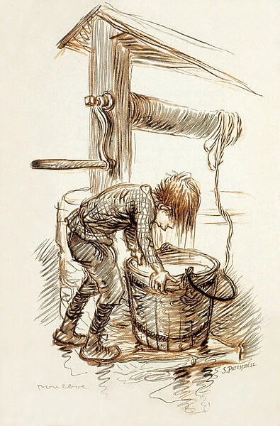 Illustration from Poil de Carotte (Carrot Head) by Jules Renard (1894), 1947 (colour litho)