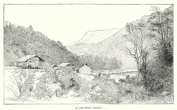 India: In the Tista Valley (engraving)