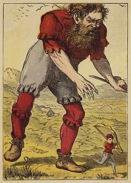 Jack And The Beanstalk (coloured engraving)