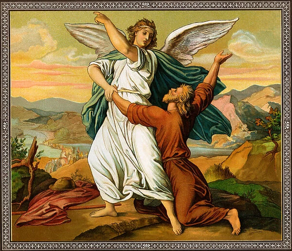Jacob wrestiling with the angel - Bible