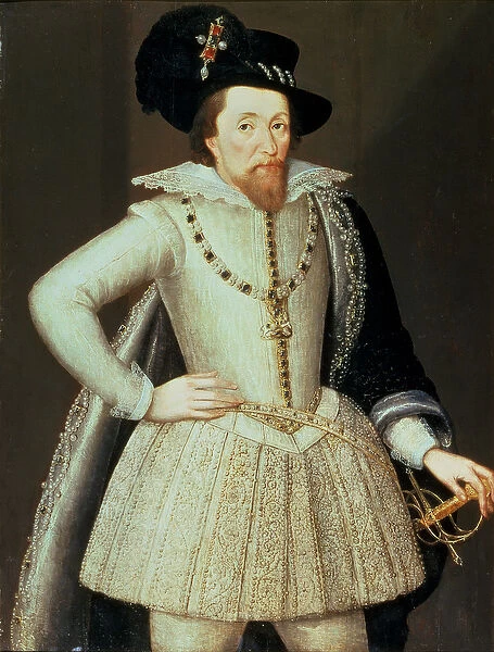 James I, half-length portrait