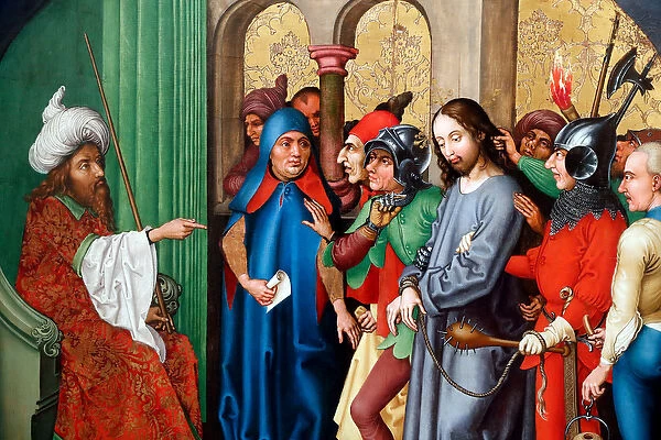 Jesus is condemned by the Sanhedrin (oil on wood panel)