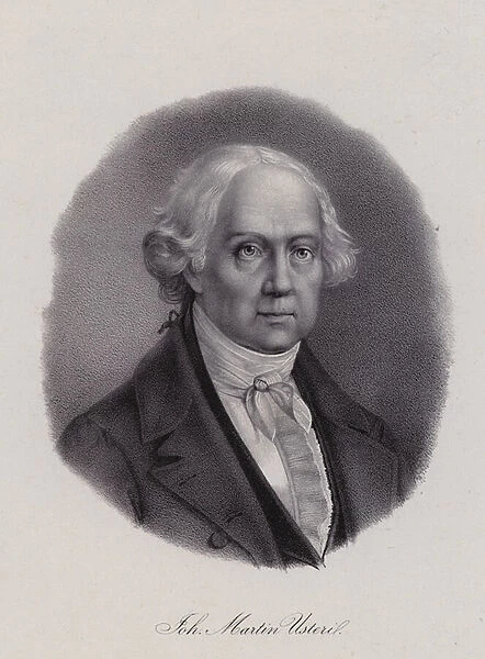 Johann Martin Usteri, Swiss poet (engraving)