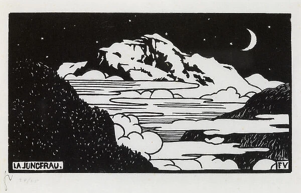 The Jungfrau, 1892 (woodcut)
