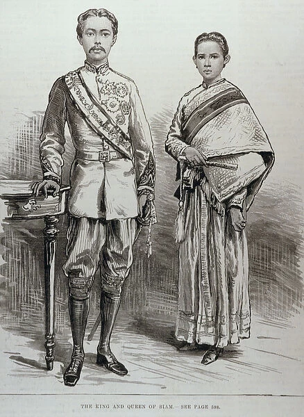 The King and Queen of Siam, from The Illustrated London News, 17th June 1882