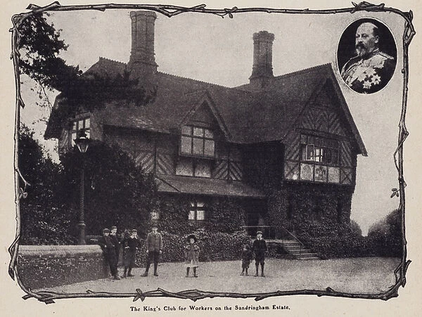 The Kings club for workers on the Sandringham Estate, Norfolk (b  /  w photo)