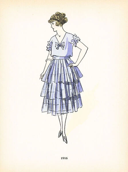 Ladies fashion, 1916 (colour litho)