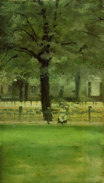 The Ladies Mile, Kensington Gardens (oil on panel)