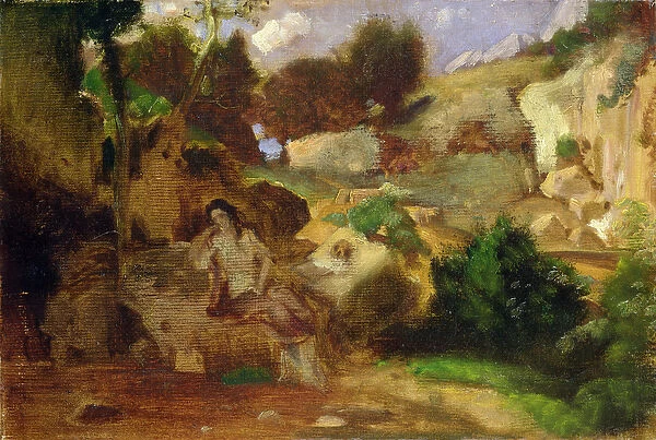 Landscape with the Penitent Magdalene (oil on canvas)