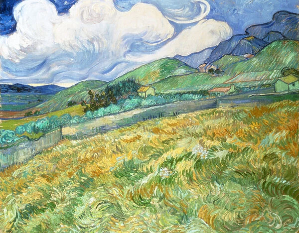 Landscape from Saint-Remy, 1889 (oil on canvas)