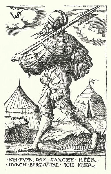 Landsknecht, 16th Century (engraving)