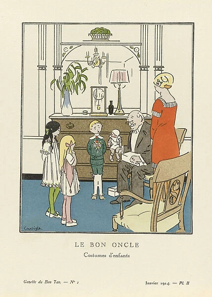 Le Bon Oncle. Costumes d enfants from La Gazette du Bon Ton, pub