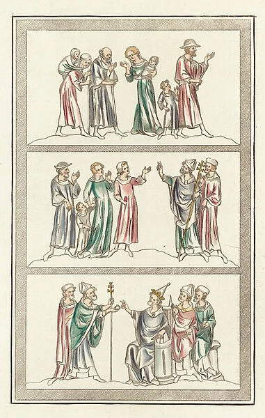 Life of Thomas Becket (coloured engraving)