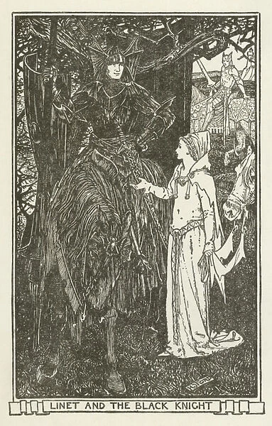 Linet and the Black Knight (engraving)