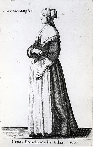 London Citizens Daughter, 1643 (etching)