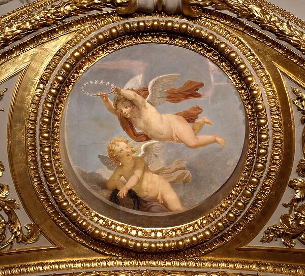 Love. Painting by Giovanni Romanelli (1601-1662) decorating the ceiling of the Antonine