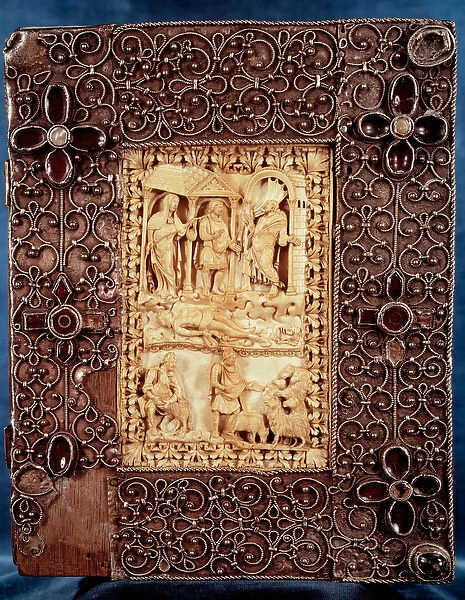 Lower dish of the Psalter by Charles the Bald (Charles II) (823-877)
