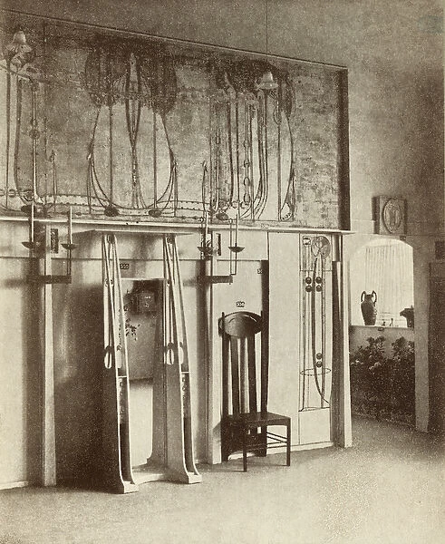The Mackintosh exhibition room, 8th Vienna Secession, 1900 (b  /  w photo)