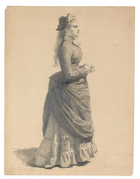 Mademoiselle Eugenie, 1877 (pencil on paper)