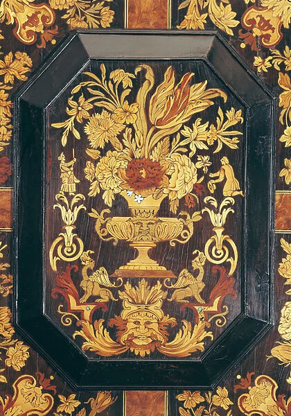 Marquetry detail from a buffet (wood)