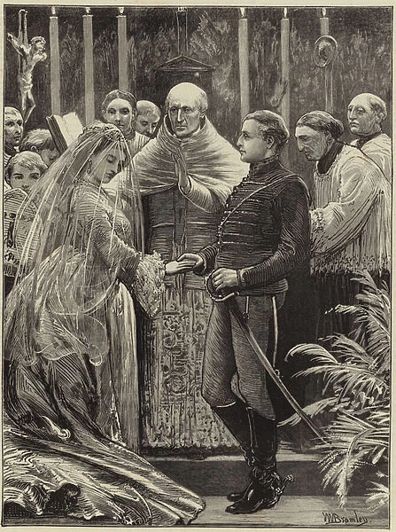 Marriage of Miss Fox and Prince Liechtenstein at the Pro-Cathedral (engraving)