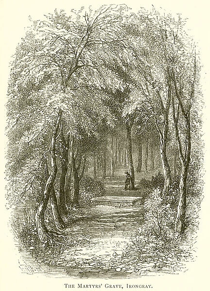 The Martyrs Grave, Irongray (engraving)