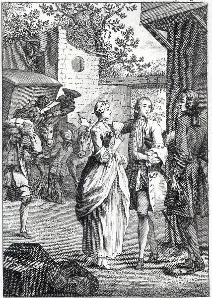 Meeting of Chevalier Des Greux and Manon, scene from Manon Lescaut by Antoine