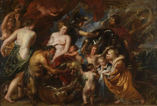Minerva protects Pax from Mars, Peace and War, 1629-30 (oil on canvas)