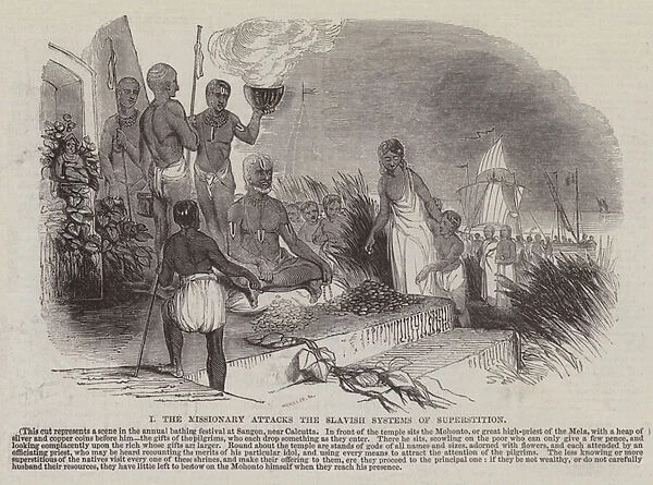 The Missionary attacks the Slavish Systems of Superstition (engraving)