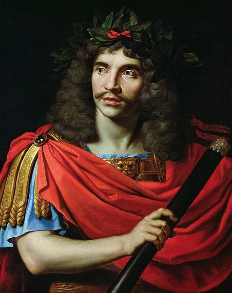 Moliere in the Role of Caesar in The Death of Pompey (oil on canvas)