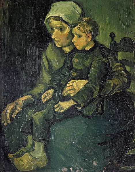 Mother and Child, 1885 (oil on canvas)