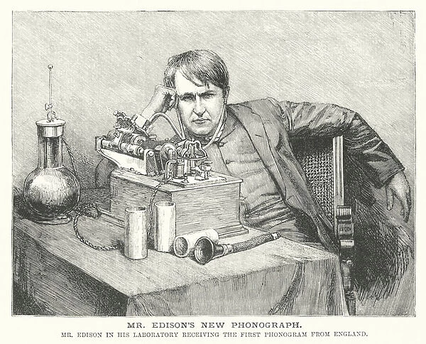 Mr Edisons New Phonograph (engraving)