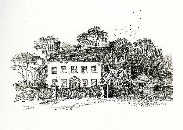 Mrs Snookes house at Ringmer, Sussex, England, 1733 (engraving)