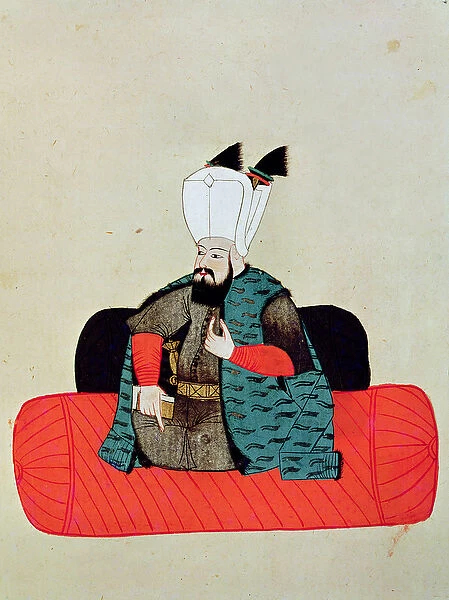 Ms 1671 Amurath (Murad) III (1546-95) c. 1580 (gouache on paper)