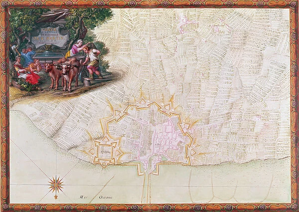 Ms. 988, Tome 3, fol. 39 Map of the town and citadel of Saint-Martin, Ile de Re