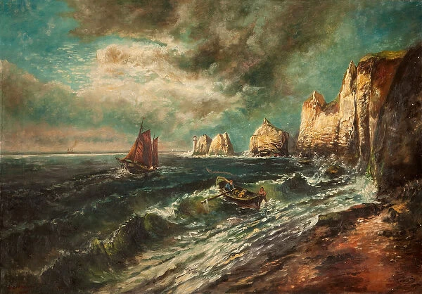 The Needles, Isle of Wight (oil on canvas)