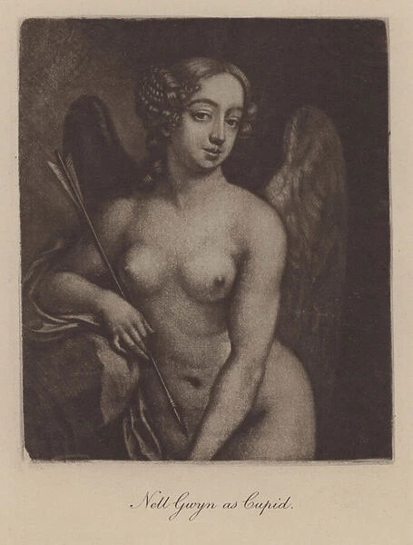 Nell Gwyn as Cupid (mezzotint)