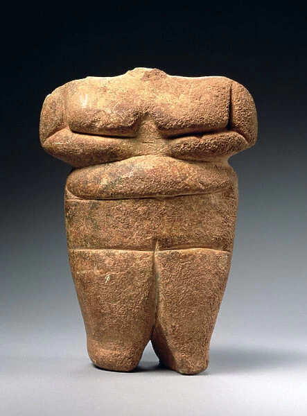Neolithic figure, Greece, c. 4500-4000 BC (limestone)