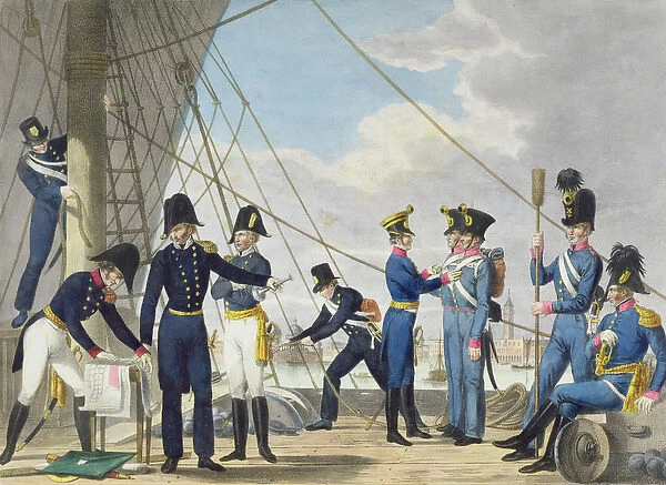 The new Imperial Royal Austrian Navy after the Napoleonic Wars, c. 1820 (colour litho)